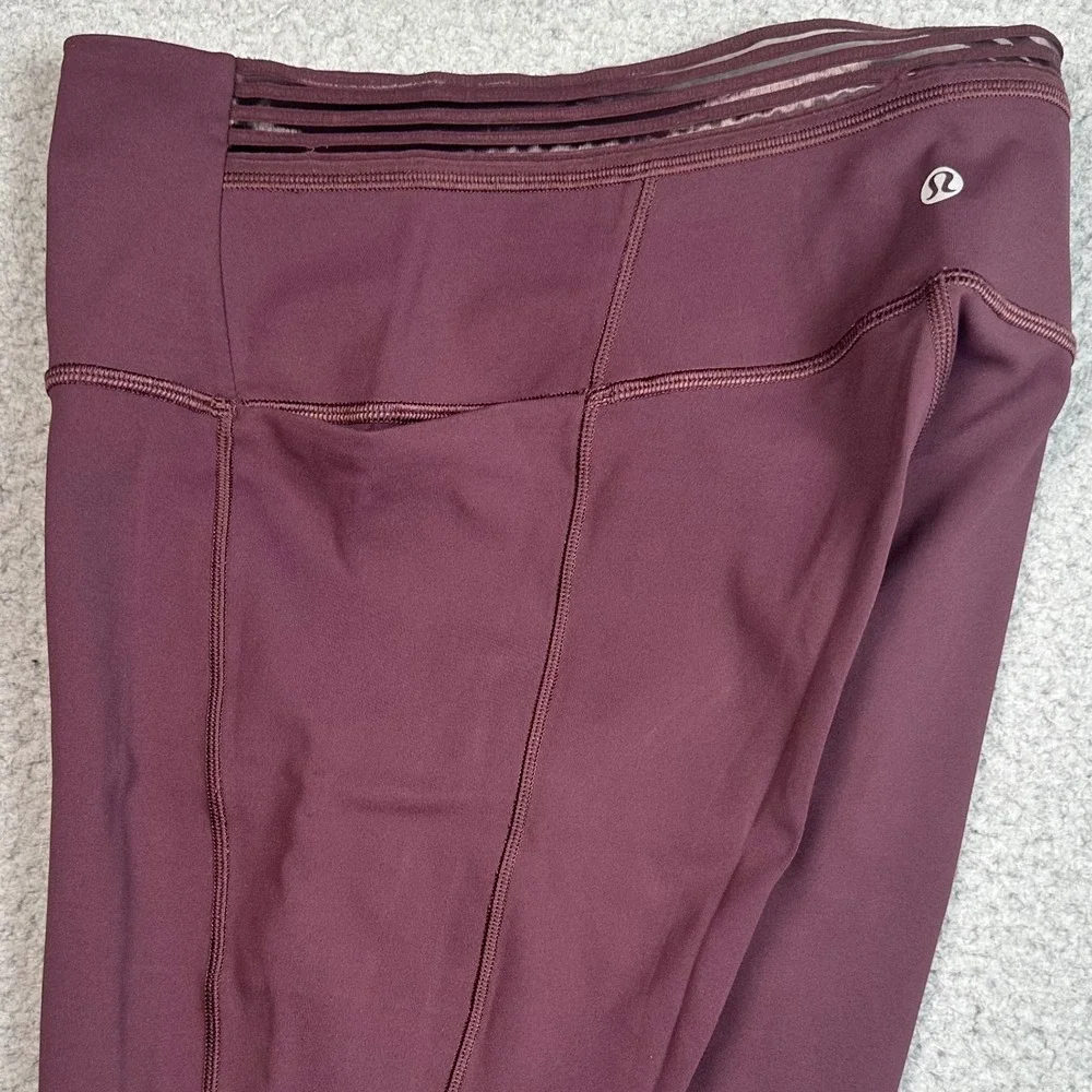 Lululemon Find Focus 7/8 Tight Women's 6 Arctic Plum Mesh Luxtreme Leggings Gym